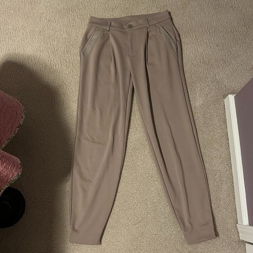 Cream Parachute Pants